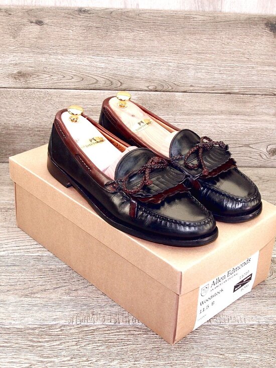 Allen Edmonds WOODSTOCK Loafer 11.5 B Narrow Black/Brown * add $15 new Trees main image 7